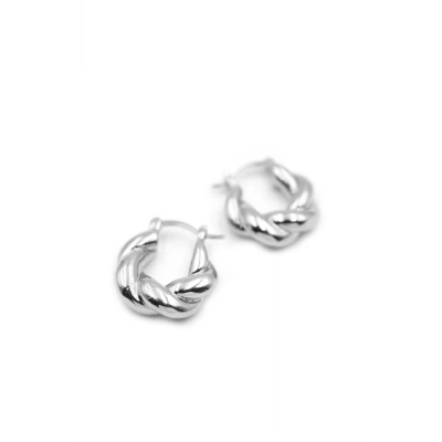 HERŞEYTREND Örgü Halka Küpe - Gümüş