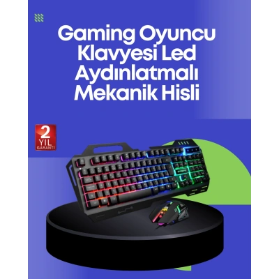 HERŞEYTREND PG8018 LED Aydınlatmalı Mekanik Klavye Mouse – Oyunlarda Üstün Performans