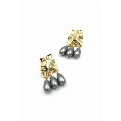 LitaeTrend Plaka Küpe - Gri