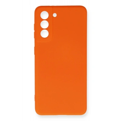 LitaeTrend Samsung Galaxy S21 FE Kılıf Nano içi Kadife Silikon - Turuncu