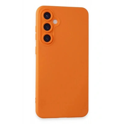 LitaeTrend Samsung Galaxy S24 Kılıf Nano içi Kadife Silikon - Turuncu