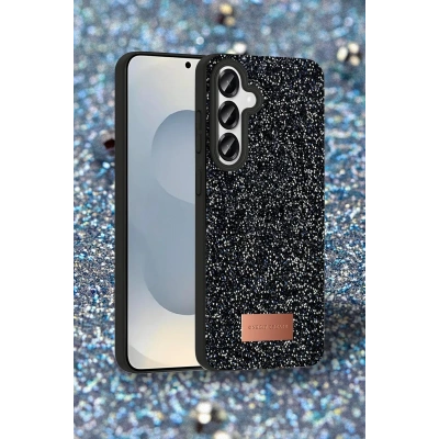 LitaeTrend Samsung Galaxy S25 Bright Simli Kapak - Siyah