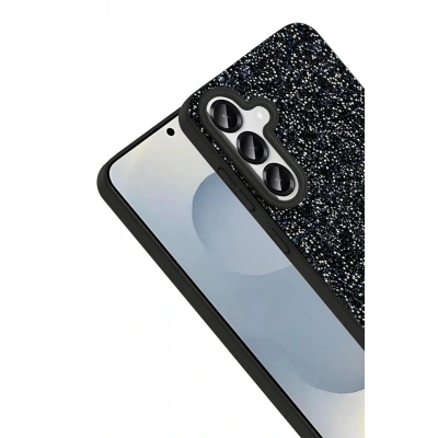 LitaeTrend Samsung Galaxy S25 Plus Bright Simli Kapak - Gümüş