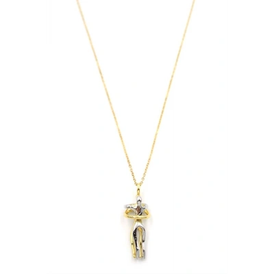 HERŞEYTREND Sarılan Çift Kolye - Altın