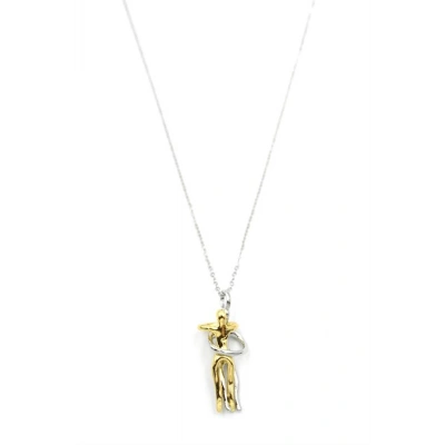 HERŞEYTREND Sarılan Çift Kolye - Gümüş