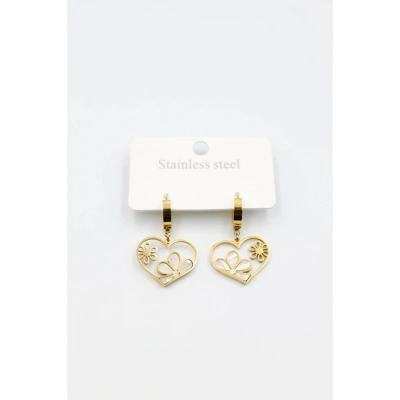 LitaeTrend Sedef Çiçek Küpe - Altın