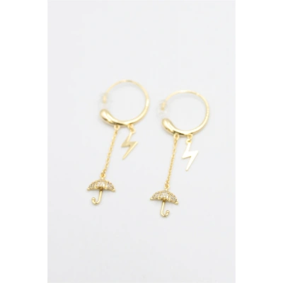 HERŞEYTREND Şemsiye Küpe - Altın