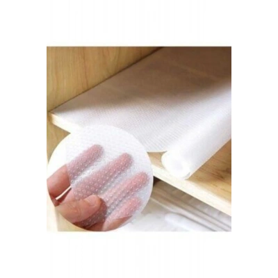 HERŞEYTREND Sermat Sılver Eva Shelf Liner Şeffaf Kaydırmaz Raf Dolap Ve Çekmece Örtüsü 45 Cm X 10 Metre Royaleks-RF50