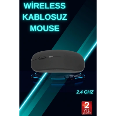 HERŞEYTREND Siyah Wireless Kablosuz Sessiz Mouse Bluetooth Bağlantılı