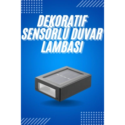 HERŞEYTREND Solar Güneş Enerjili Çift Taraflı Duvar Lambası Çift Taraflı Duvar Lamba Güneş Enerjili