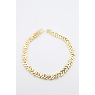 HERŞEYTREND Taşlı Bileklik - Altın