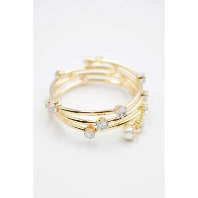 HERŞEYTREND Taşlı Bilezik - Altın