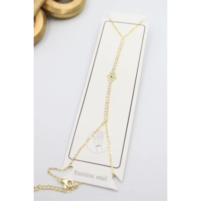 HERŞEYTREND Taşlı Fatıma Eli Şahmeran - Altın