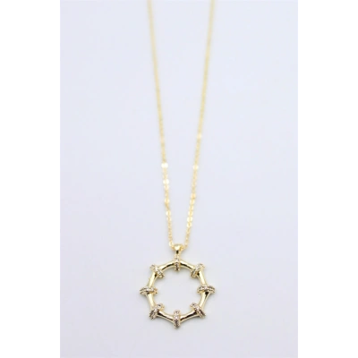 HERŞEYTREND Taşlı Kolye - Altın