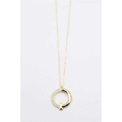 HERŞEYTREND Taşlı Kolye - Altın