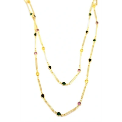 HERŞEYTREND Taşlı Kolye - Altın