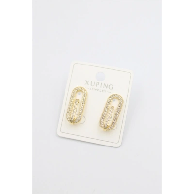 HERŞEYTREND Taşlı Küpe - Altın