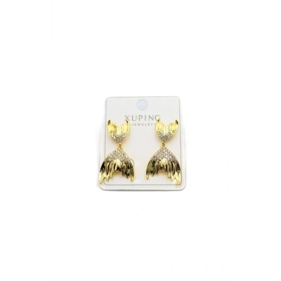 LitaeTrend Taşlı Küpe - Altın