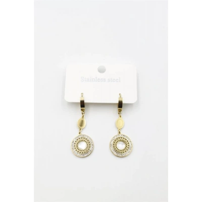 LitaeTrend Taşlı Küpe - Altın