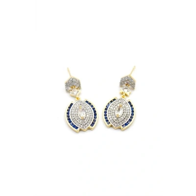 HERŞEYTREND Taşlı Küpe - Mavi