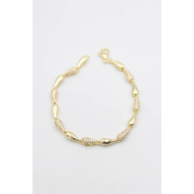 HERŞEYTREND Taşlı Vip Bileklik - Altın