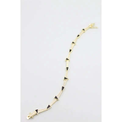 HERŞEYTREND Taşlı Vip Bileklik - Altın