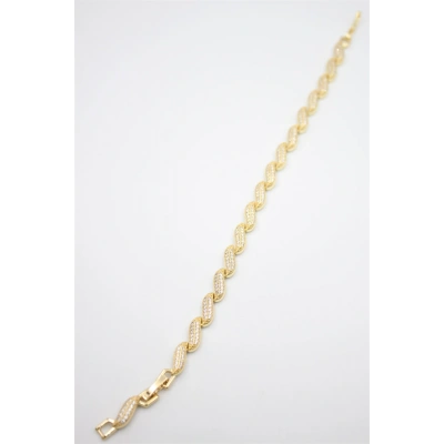 HERŞEYTREND Taşlı Vip Bileklik - Altın