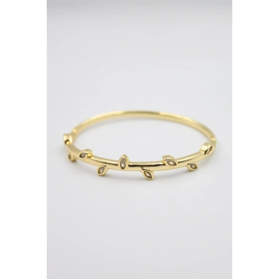 HERŞEYTREND Taşlı Vip Bilezik - Altın