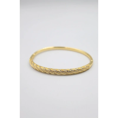 HERŞEYTREND Taşlı Vip Bilezik - Altın