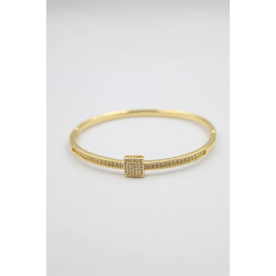 HERŞEYTREND Taşlı Vip Bilezik - Altın