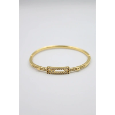 HERŞEYTREND Taşlı Vip Bilezik - Altın