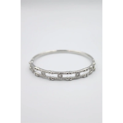 HERŞEYTREND Taşlı Vip Bilezik - Gümüş