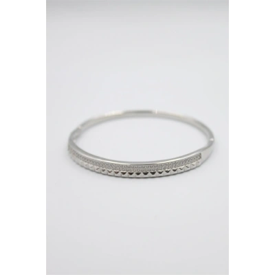 HERŞEYTREND Taşlı Vip Bilezik - Gümüş