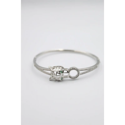 HERŞEYTREND Taşlı Vip Bilezik - Gümüş