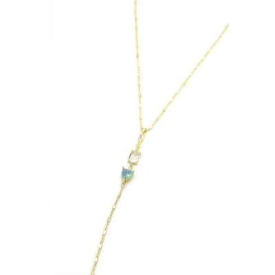 HERŞEYTREND Taşlı Y Kolye - Altın