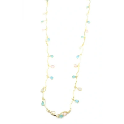 HERŞEYTREND Taşlı Y Kolye - Altın