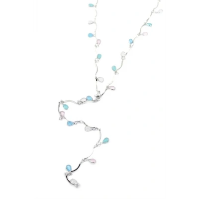 HERŞEYTREND Taşlı Y Kolye - Gümüş