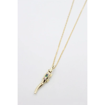 HERŞEYTREND Timsah Kolye - Altın