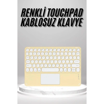 HERŞEYTREND Touchpad Uyumlu Bluetooth Klavye Slim Kablosuz Wifi Q Klavye