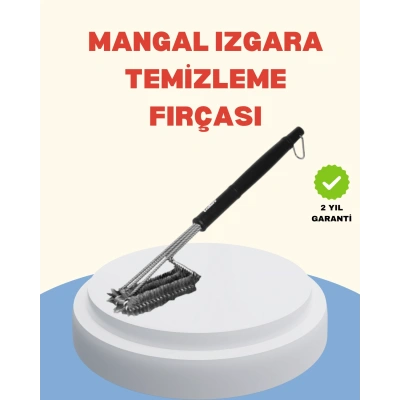 HERŞEYTREND Uzun Saplı Izgara Temizleme Fırçası Çelik Telli
