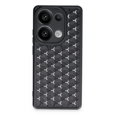 LitaeTrend Xiaomi Redmi Note 13 Pro 4G Kılıf Petek Silikon Kapak - Siyah