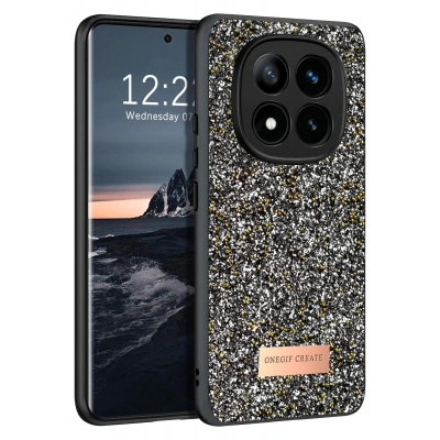 LitaeTrend Xiaomi Redmi Note 14 Pro 4G Bright Simli Kapak - Gümüş