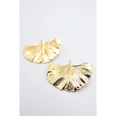 HERŞEYTREND Yaprak Küpe - Altın