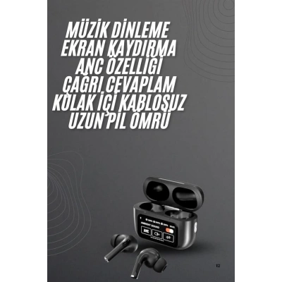 HERŞEYTREND Yeni Nesil Pro Ekranlı Bluetooth Kulaklık 5.0 Bluetooth