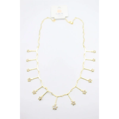 HERŞEYTREND Yıldız Sallantılı Kolye - Altın