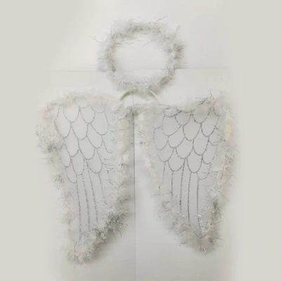 HERŞEYTREND Melek Kanadı ve Tacı Beyaz Renk