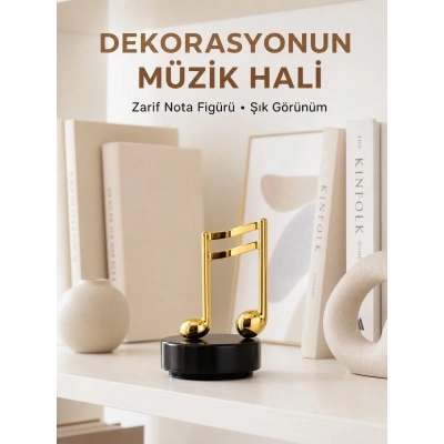 Melodious Music Altın Nota Figürlü Müzik Kutusu Yeni Nesil