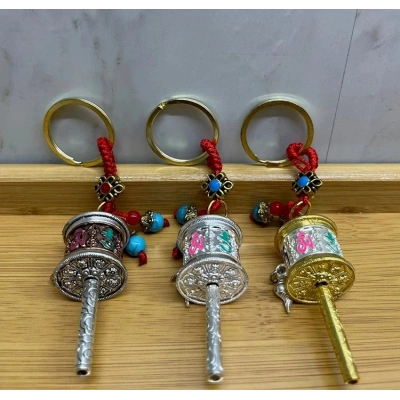 Metal Feng Shui Şans Çarkı Anahtarlık Alk4458