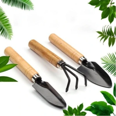 HERŞEYTREND Mini Ahşap Hobi Bahçe Seti 3 Adet