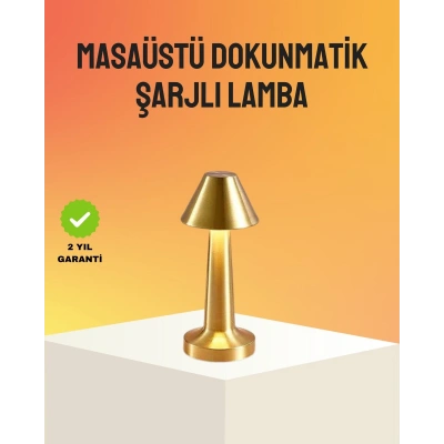 Modern Metal Masa Lambası 3 Işık Renkli Kademesiz Parlaklık Ayarlı